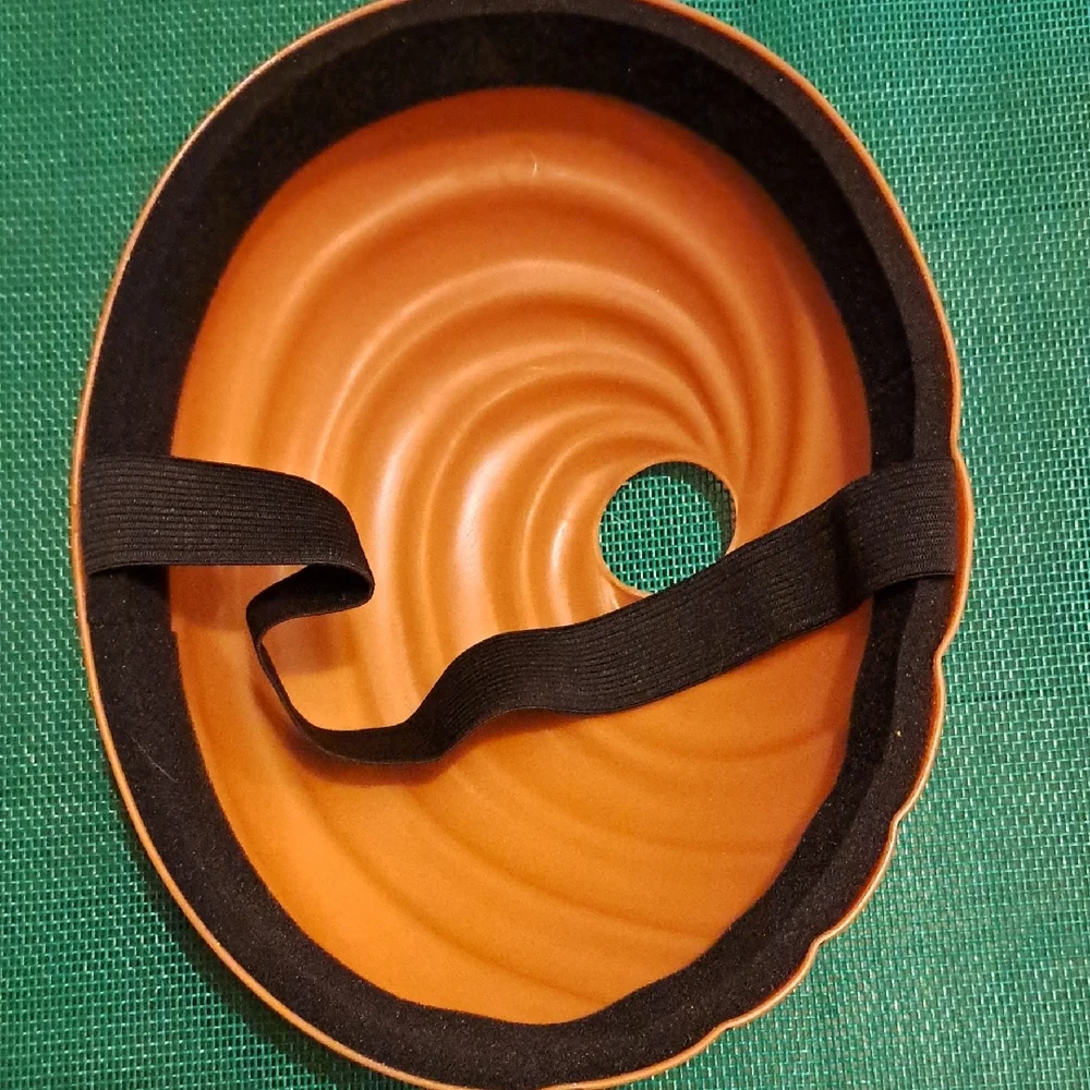 Anime Mask Resin Cosplay mask Face Accessories. Swirl Design Orange Clutch
